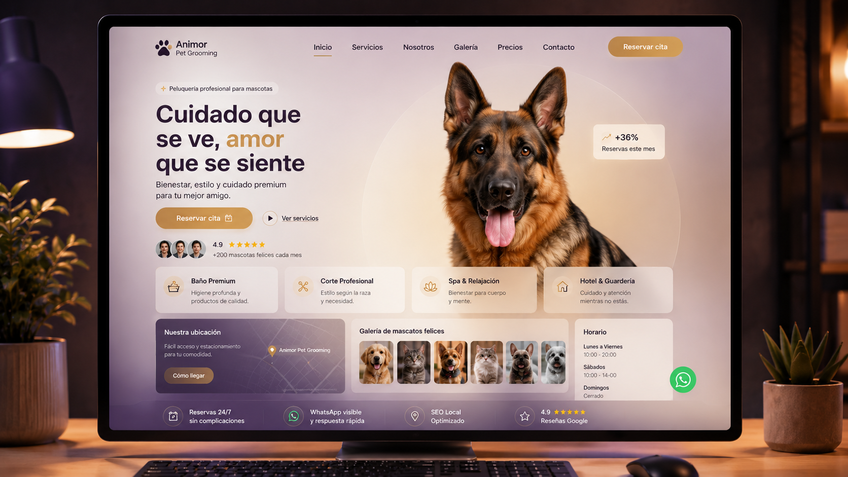 Panel Animor para negocios pet